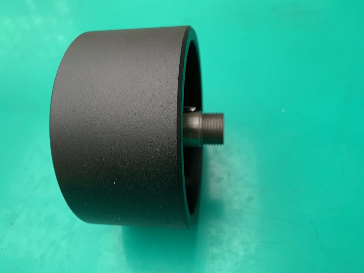 Nabenverlängerung um 5cm für originales, flach geschlüsseltes Lenkrad in schwarzem Strukturlack – Bild 5